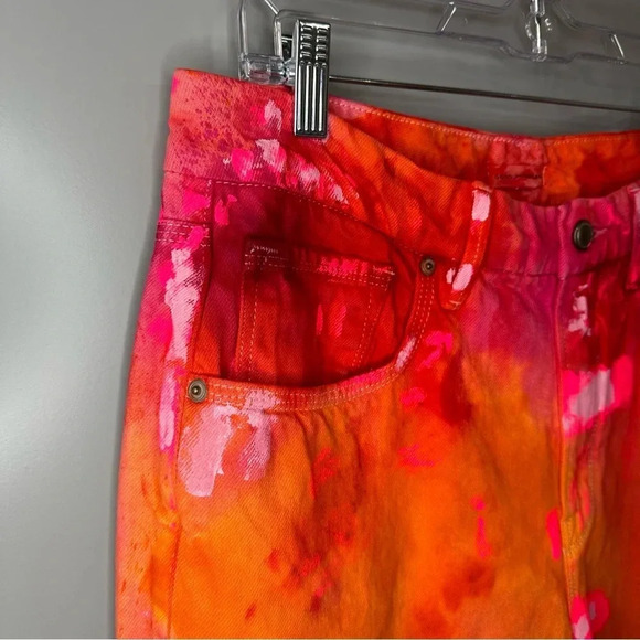 NWT Good American Jeans PRENTIS BURRELL Tie Dye Painted 90’s High Waist Sz 10/30 - Picture 8 of 13